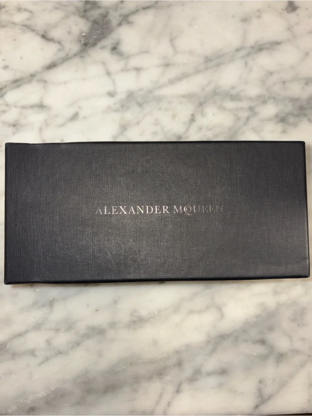 Empty Alexander McQueen Eyewear Sunglasses Case Storage Box in Black